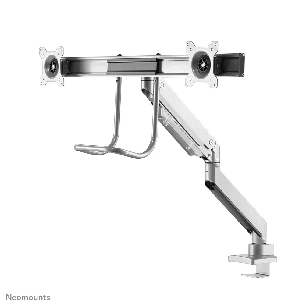 Neomounts NM-D775DXSILVER Brazo de monitor 10-32" - resorte de gas - Topfix - Tope-a-180°